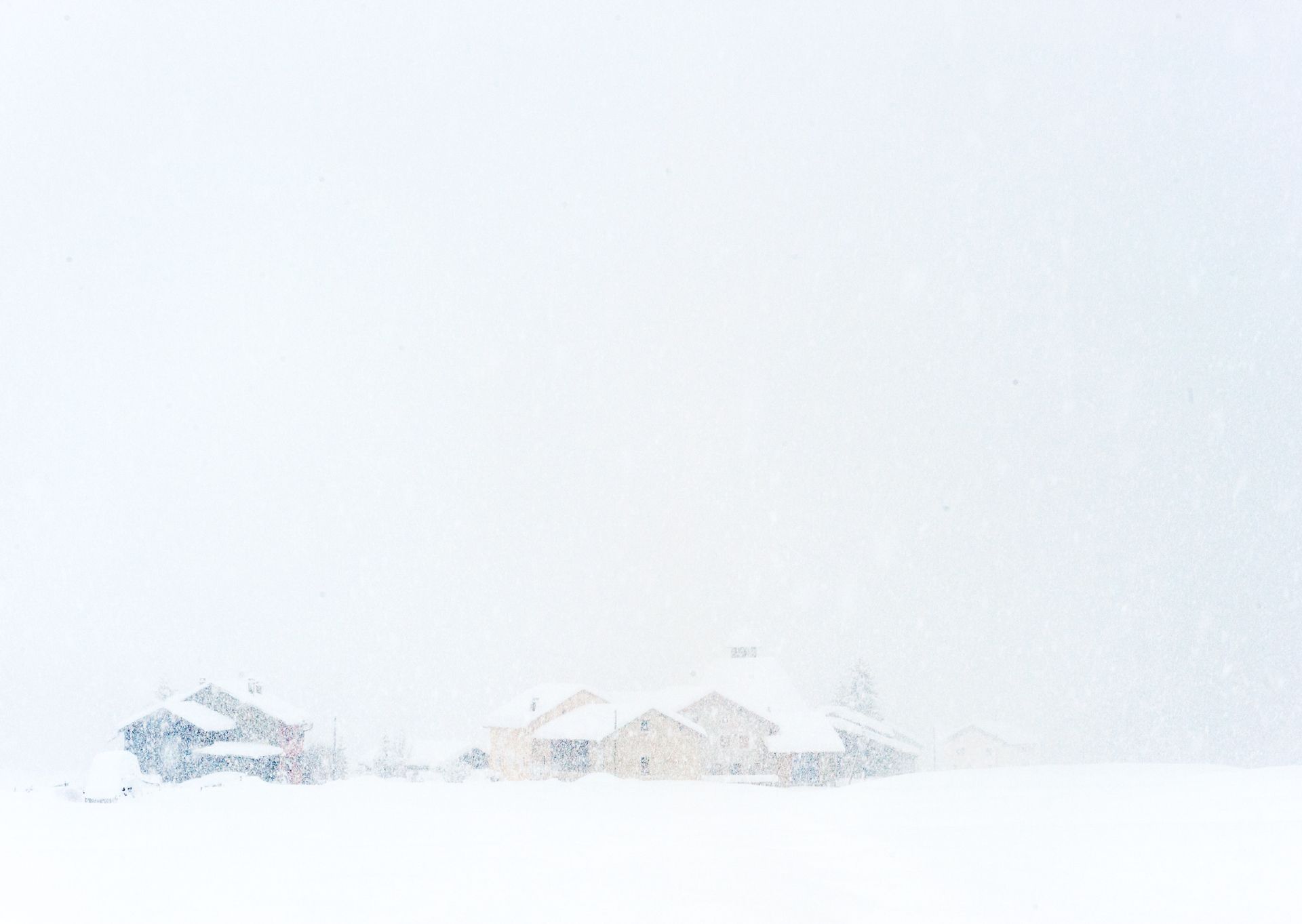 dichter Schneefall in Susauna